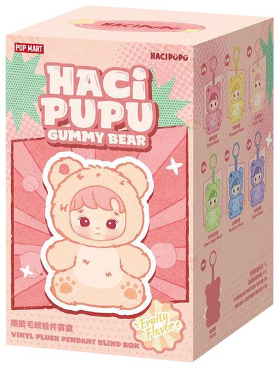 Pop Mart HACIPUPU Gummy Bear Series Vinyl Plush Pendant Sealed Single Blind Box 'Mystery'