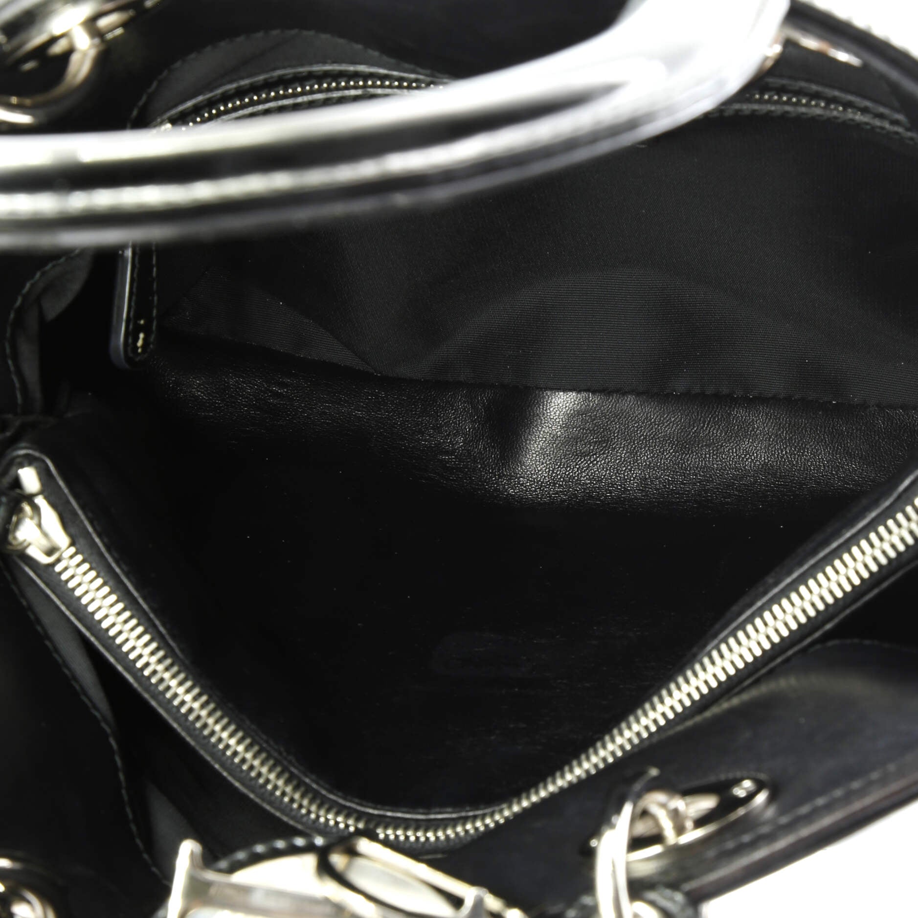 Pre-Loved Christian Dior Granville Satchel Cannage Quilt Patent Medium