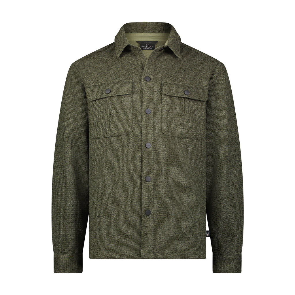 Spyder Men's Sweater Fleece Shacket - Dusty Green