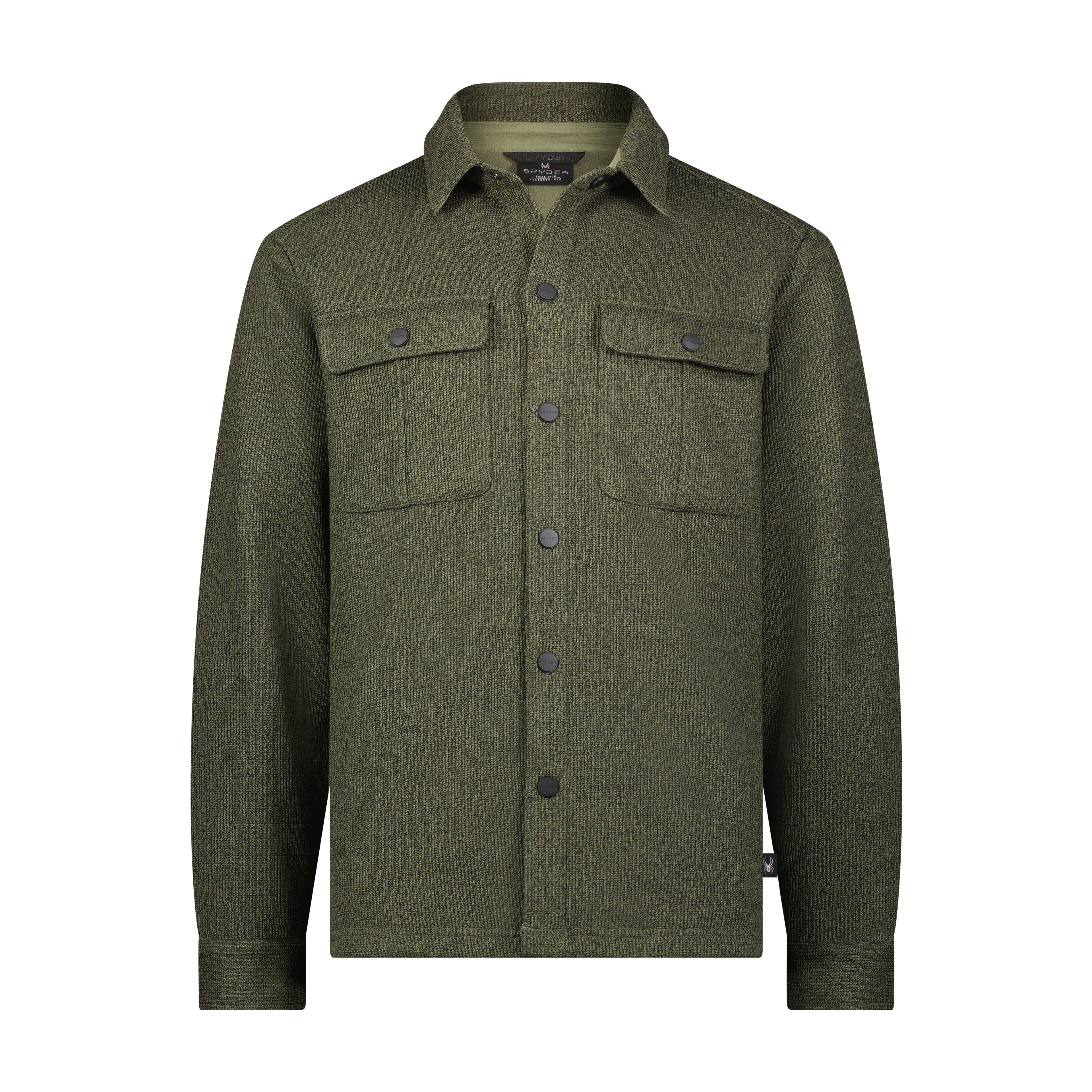 Spyder Men's Sweater Fleece Shacket - Dusty Green