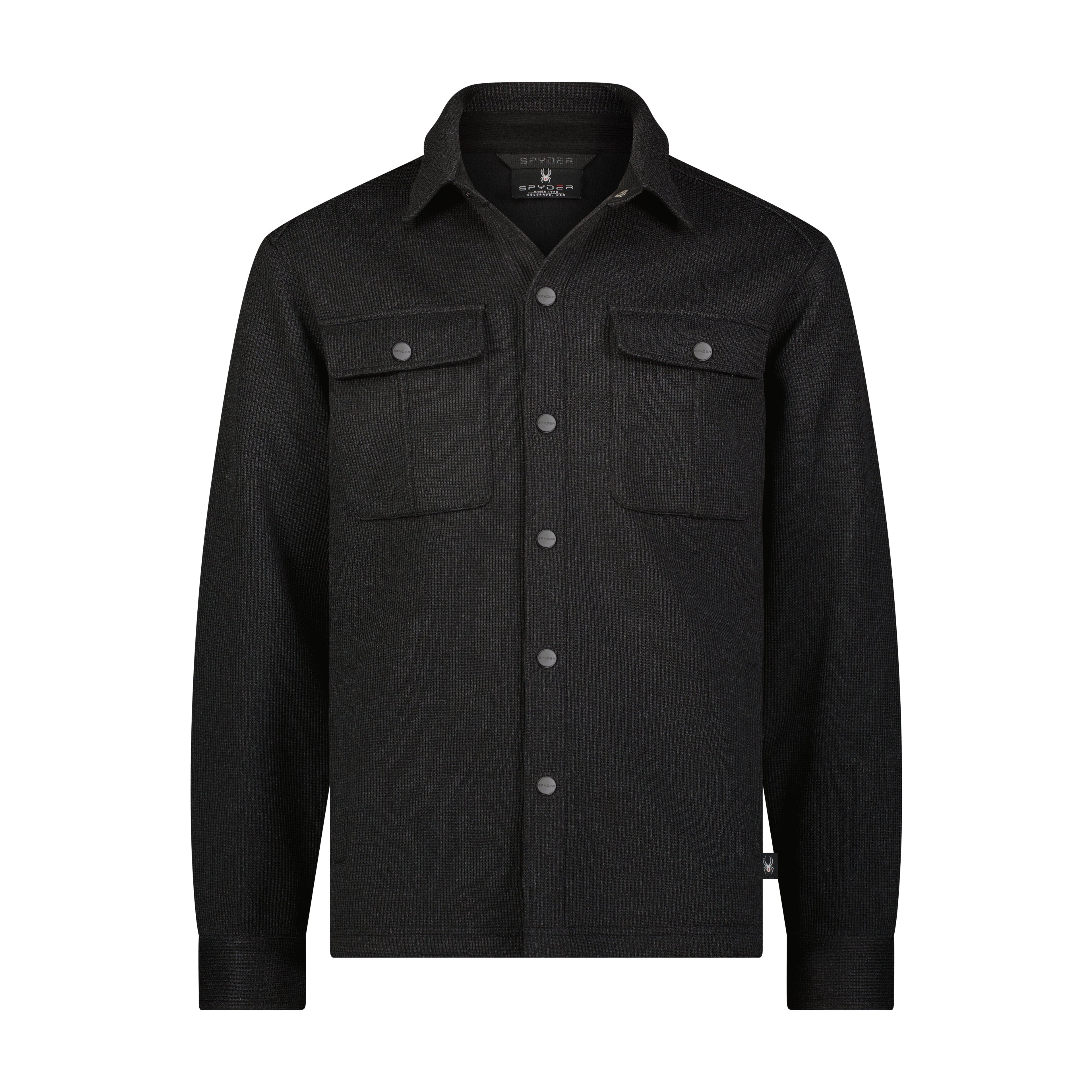 Spyder Men's Sweater Fleece Shacket - Black