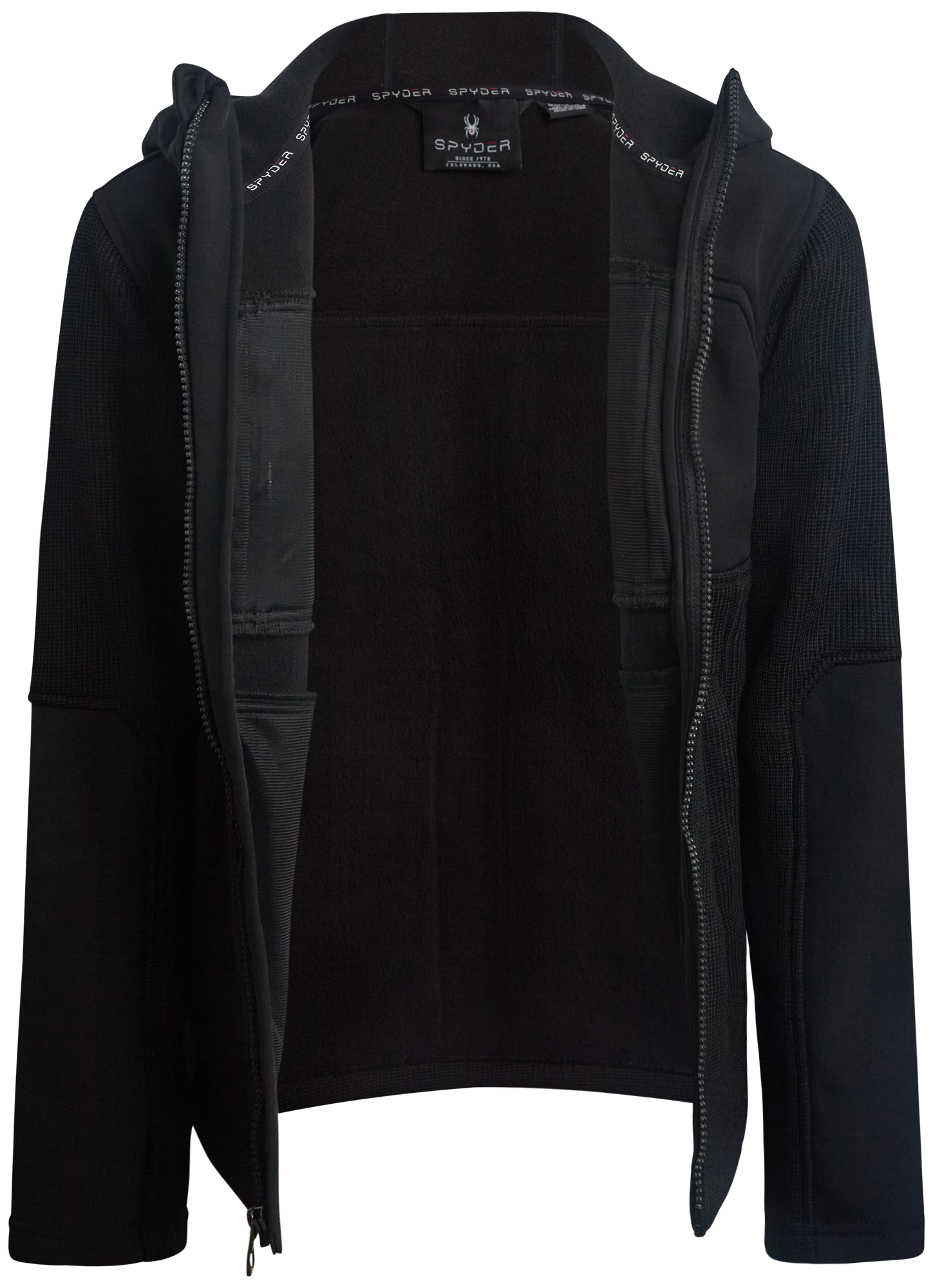 Spyder Boys' Sweater Fleece Jacket - Black