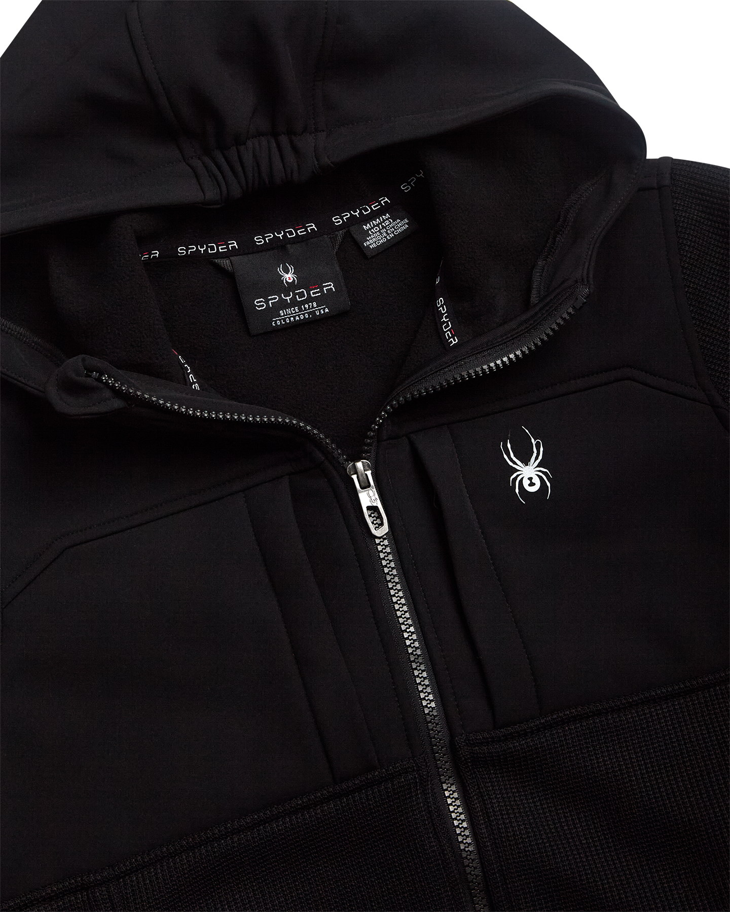 Spyder Boys' Sweater Fleece Jacket - Black