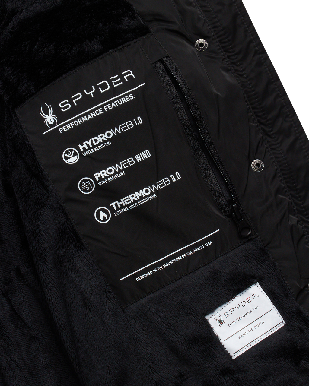 Spyder Girls' Puffer Jacket - Black