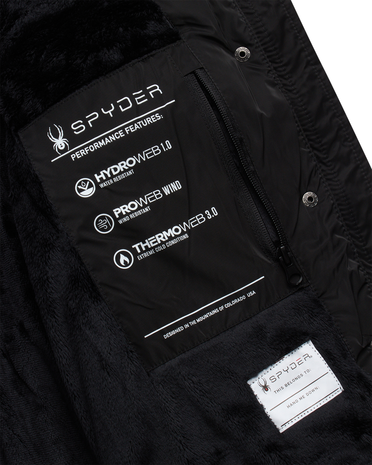 Spyder Girls' Puffer Jacket - Black