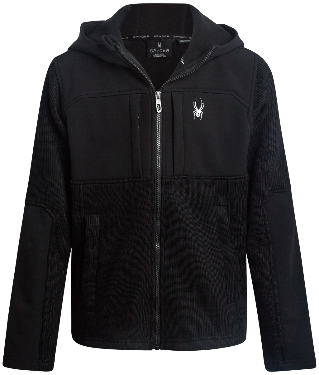 Spyder Boys' Sweater Fleece Jacket - Black