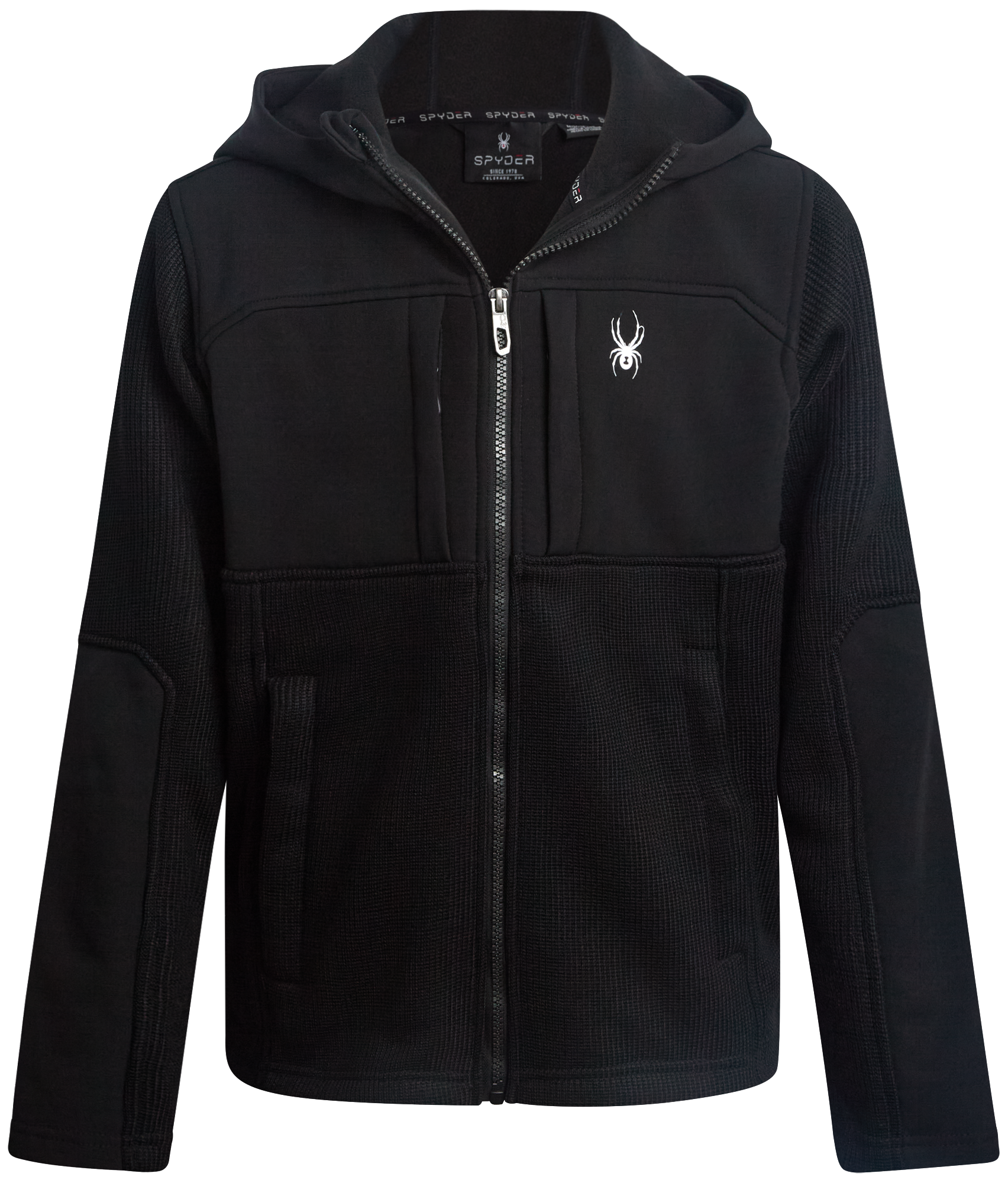 Spyder Boys' Sweater Fleece Jacket - Black