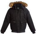 Spyder Men's Parka Jacket with Fur - Black