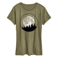 Instant Message - Full Moon Pine Trees- Women's Short Sleeve Graphic T-shirt