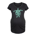 Instant Message - Sea Turtle Illustration - Maternity Scoop Neck Tee
