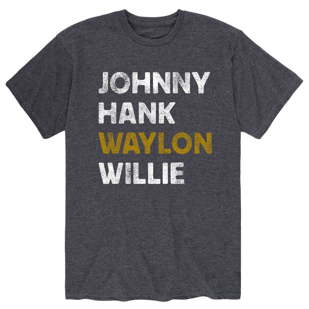 Instant Message - Johnny Hank Waylon Willie - Men's Short Sleeve Graphic T-shirt