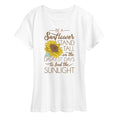 Instant Message - Be a Sunflower Stand Tall to Find the Sunlight - Women's Short Sleeve Graphic T-shirt