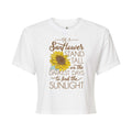 Instant Message - Be a Sunflower Stand Tall to Find the Sunlight - Juniors Cropped Short Sleeve Graphic T-shirt