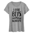 Instant Message - I Raise Boys Nothing Scares Me - Women's Short Sleeve Graphic T-shirt