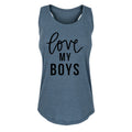 Instant Message - Love My Boys - Women's Racerback Tank