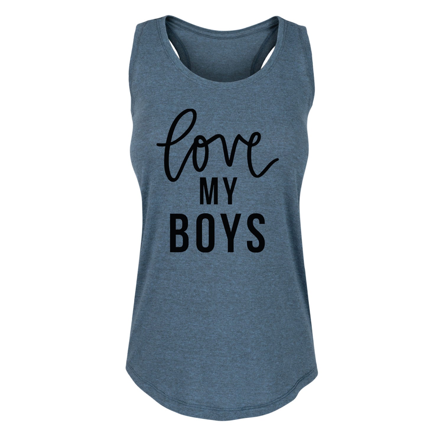 Instant Message - Love My Boys - Women's Racerback Tank
