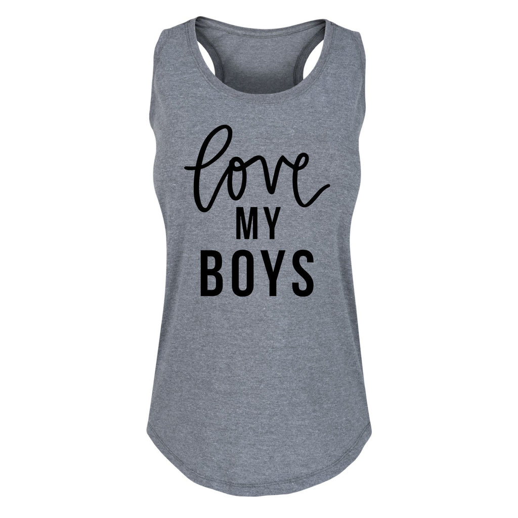 Instant Message - Love My Boys - Women's Racerback Tank