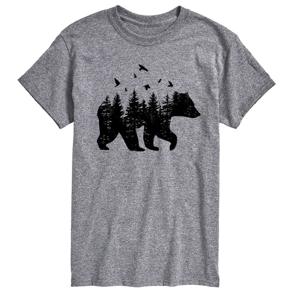 Instant Message - Forest Bear Silhouette - Men's Short Sleeve Graphic T-Shirt
