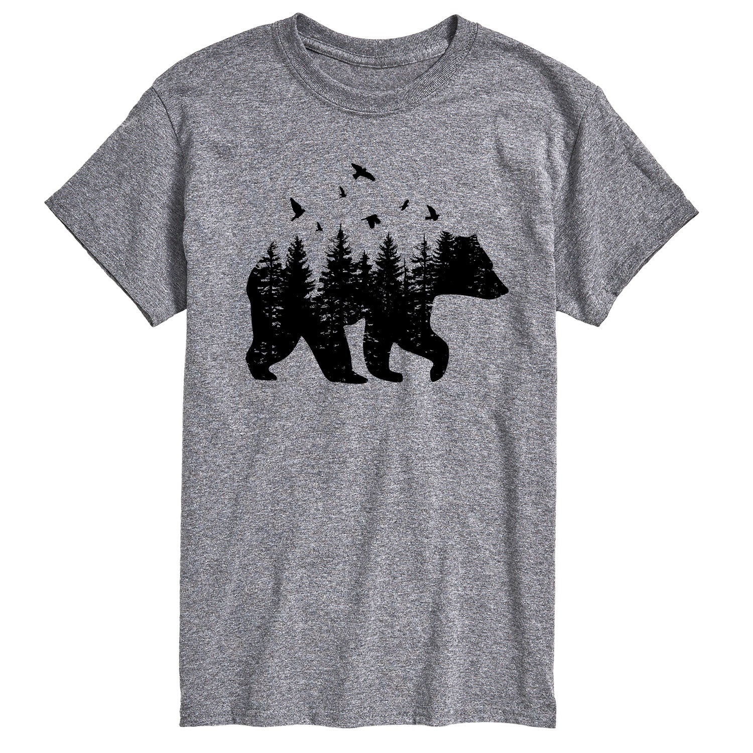 Instant Message - Forest Bear Silhouette - Men's Short Sleeve Graphic T-Shirt