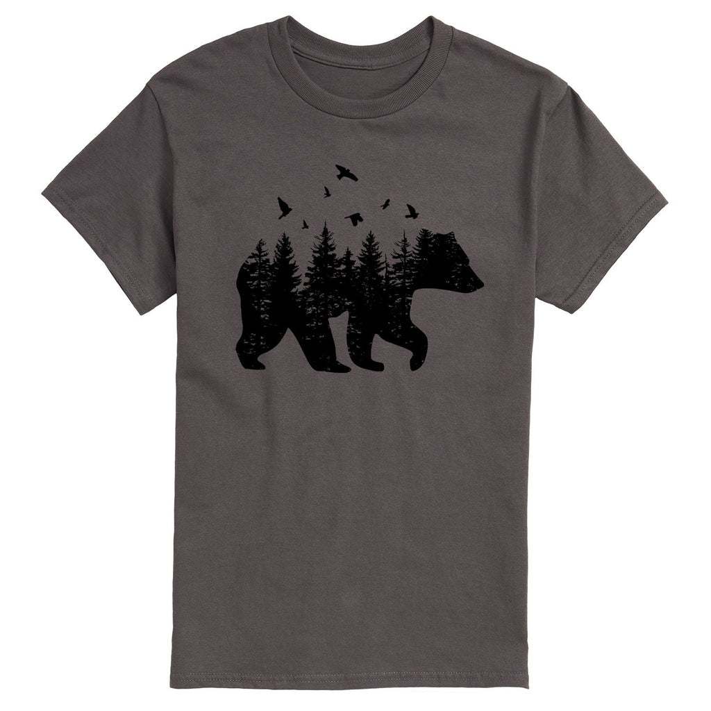 Instant Message - Forest Bear Silhouette - Men's Short Sleeve Graphic T-Shirt