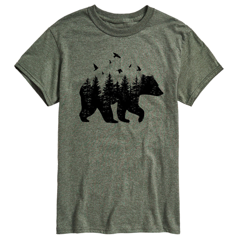 Instant Message - Forest Bear Silhouette - Men's Short Sleeve Graphic T-Shirt