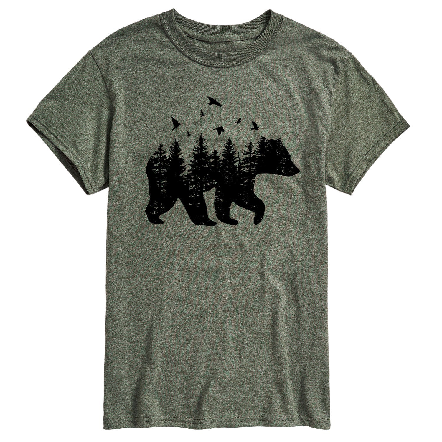 Instant Message - Forest Bear Silhouette - Men's Short Sleeve Graphic T-Shirt