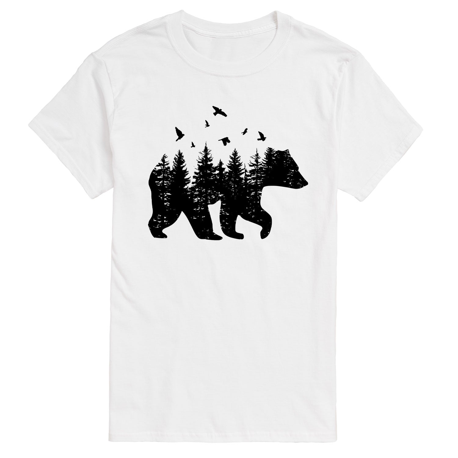 Instant Message - Forest Bear Silhouette - Men's Short Sleeve Graphic T-Shirt