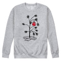 Instant Message - Sad Christmas Tree - Men's Long Sleeve Crew Fleece Sweatshirt