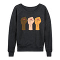 Instant Message - Hands Fist - Women's Lightweight French Terry Long Sleeve Shirt