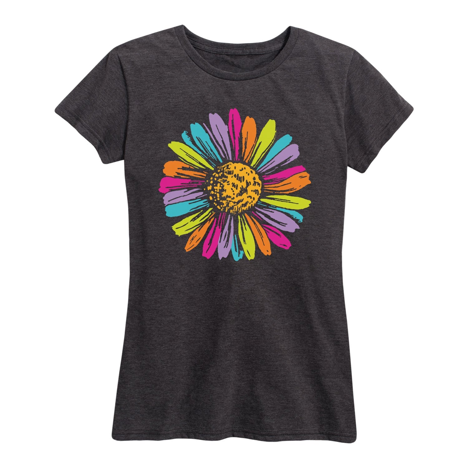 Instant Message - Rainbow Daisy - Women's Short Sleeve Graphic T-shirt