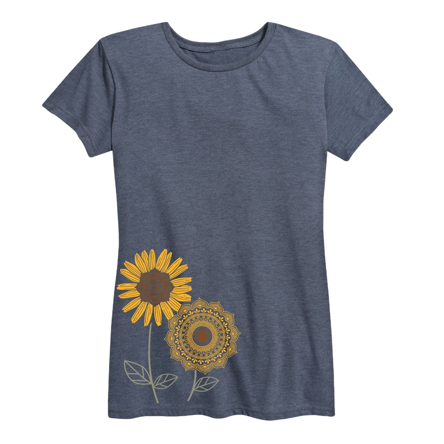 Instant Message - Decorative Sunflowers - Women's Short Sleeve Graphic T-shirt