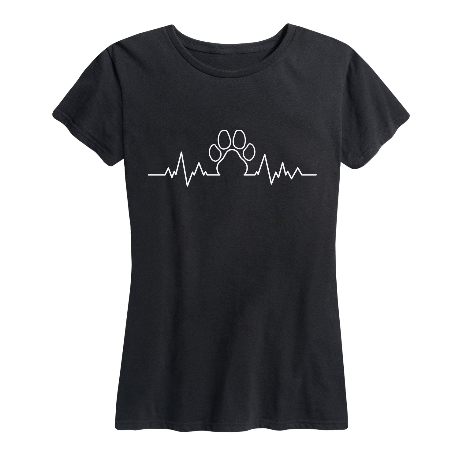 Instant Message - Heartbeat Paw Print - Women's Short Sleeve Graphic T-shirt