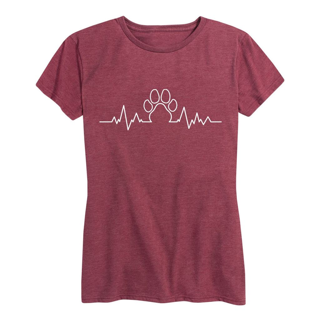 Instant Message - Heartbeat Paw Print - Women's Short Sleeve Graphic T-shirt