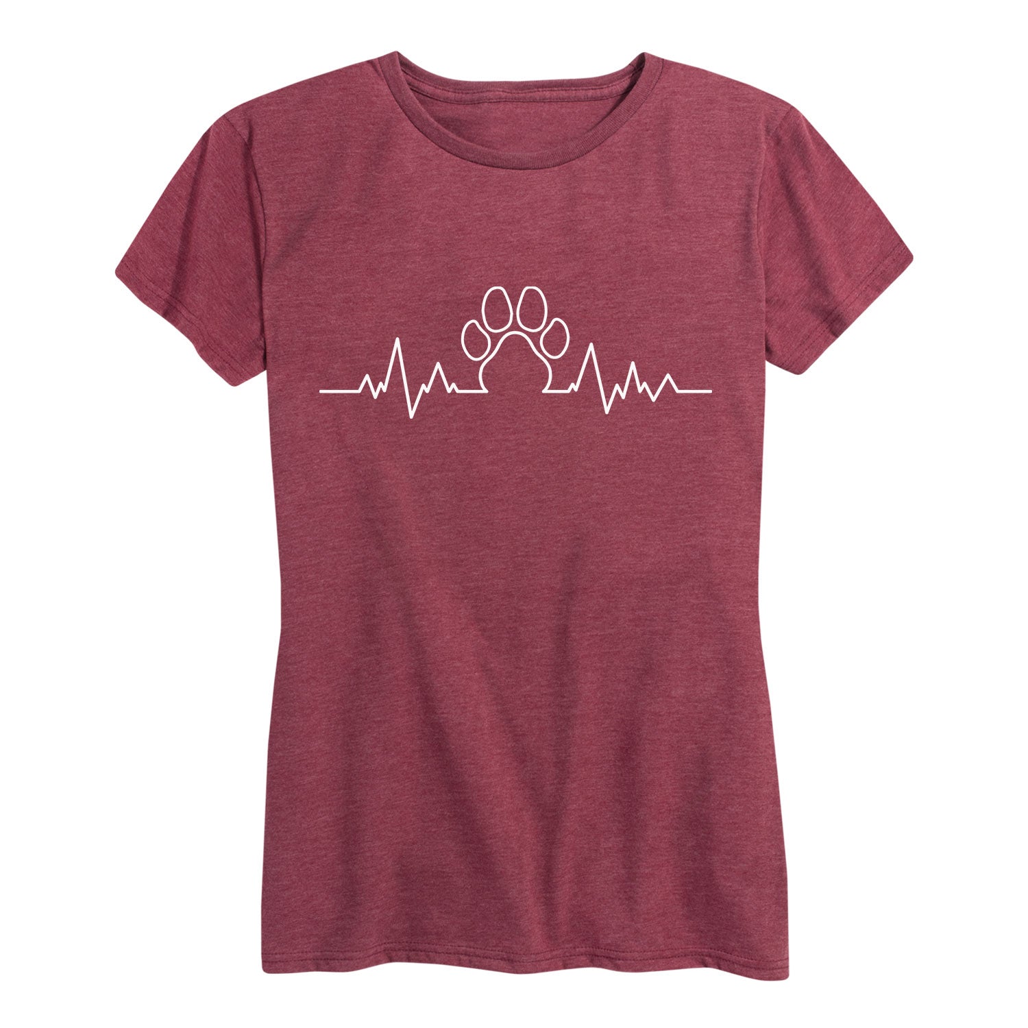 Instant Message - Heartbeat Paw Print - Women's Short Sleeve Graphic T-shirt