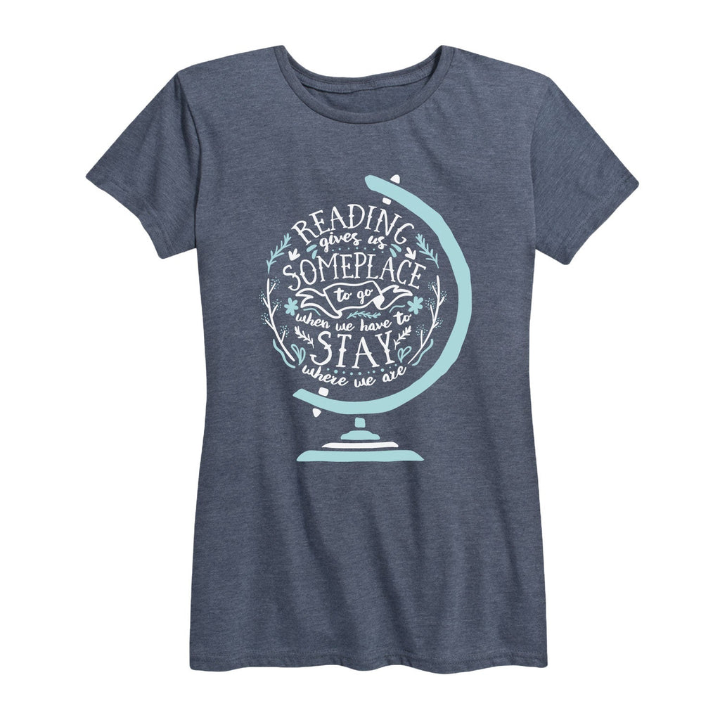 Instant Message - Reading Gives us Someplace - Women's Short Sleeve Graphic T-shirt