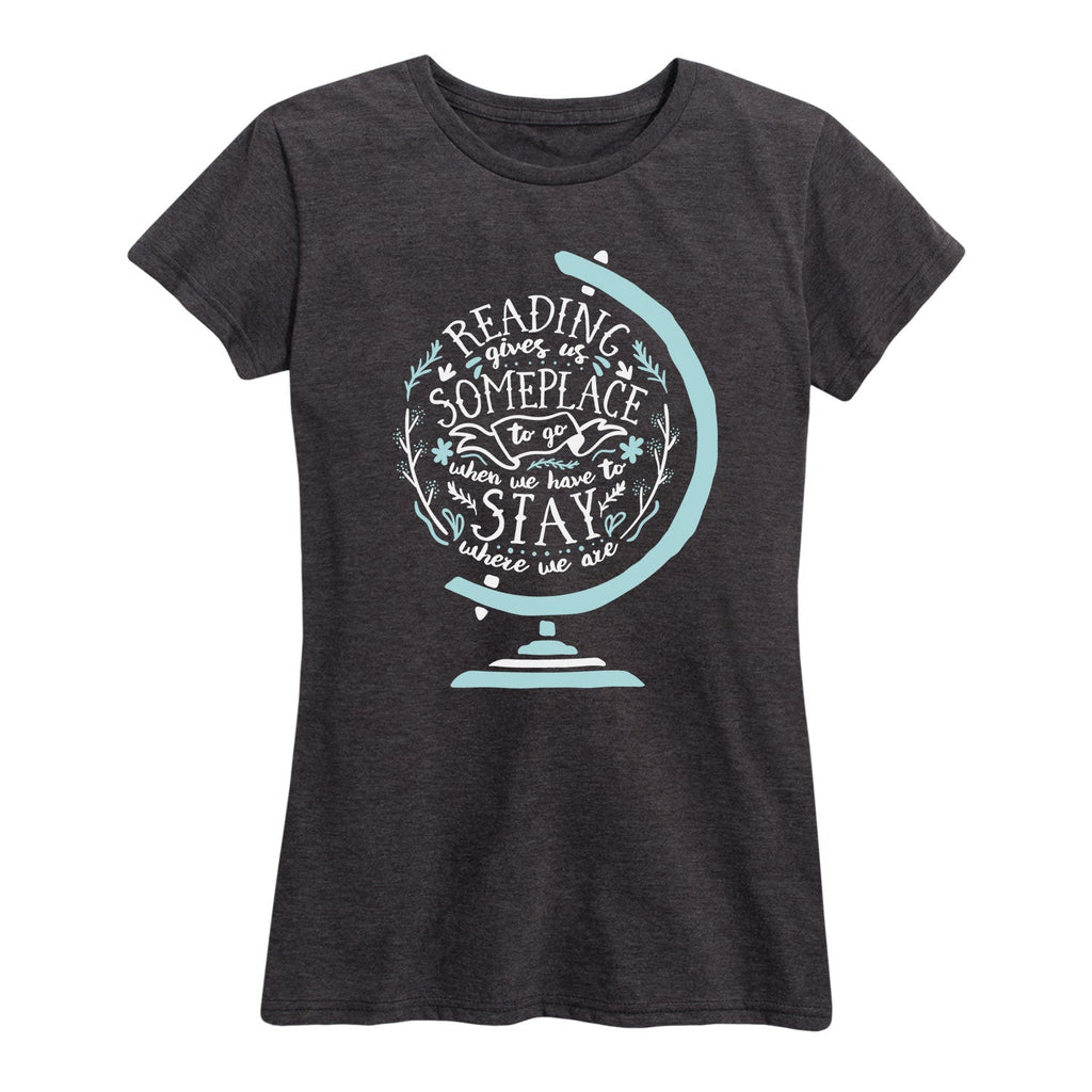 Instant Message - Reading Gives us Someplace - Women's Short Sleeve Graphic T-shirt