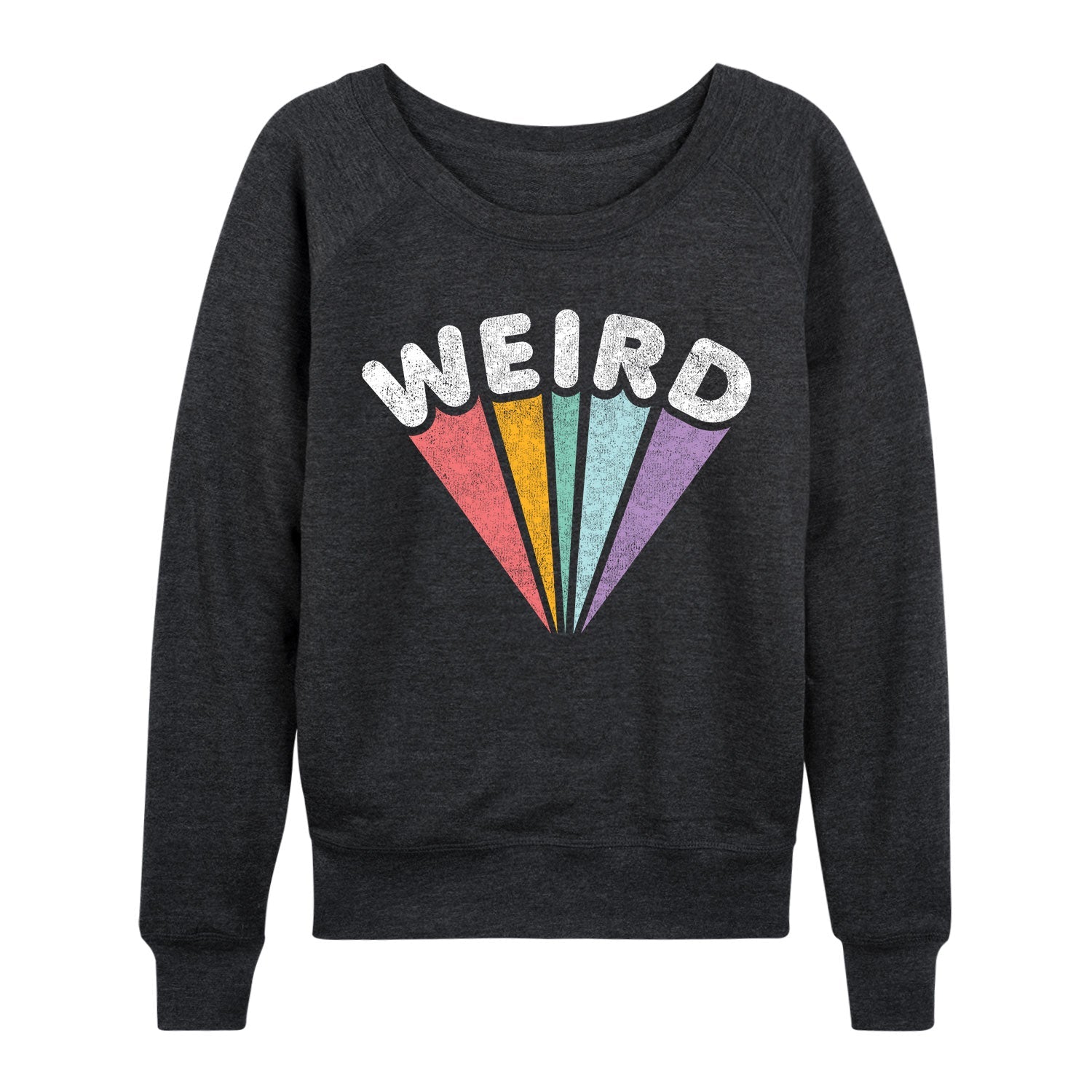 Instant Message - Weird Rainbow - Women's French Terry Long Sleeve Pullover