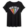 Instant Message - Weird Rainbow - Juniors Oversized Graphic T-shirt