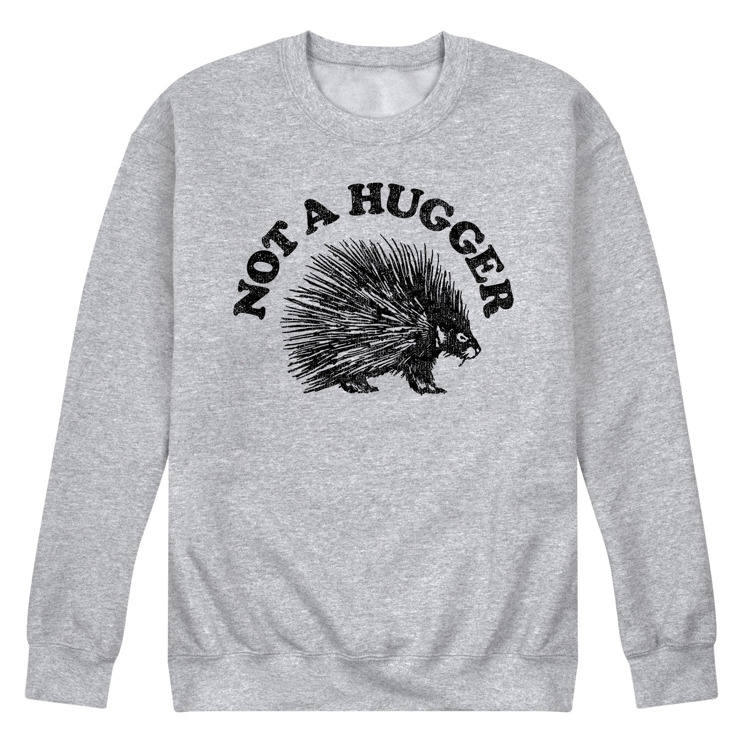 Instant Message - Not a Hugger Porcupine - Men's Long Sleeve Crew Fleece Sweatshirt