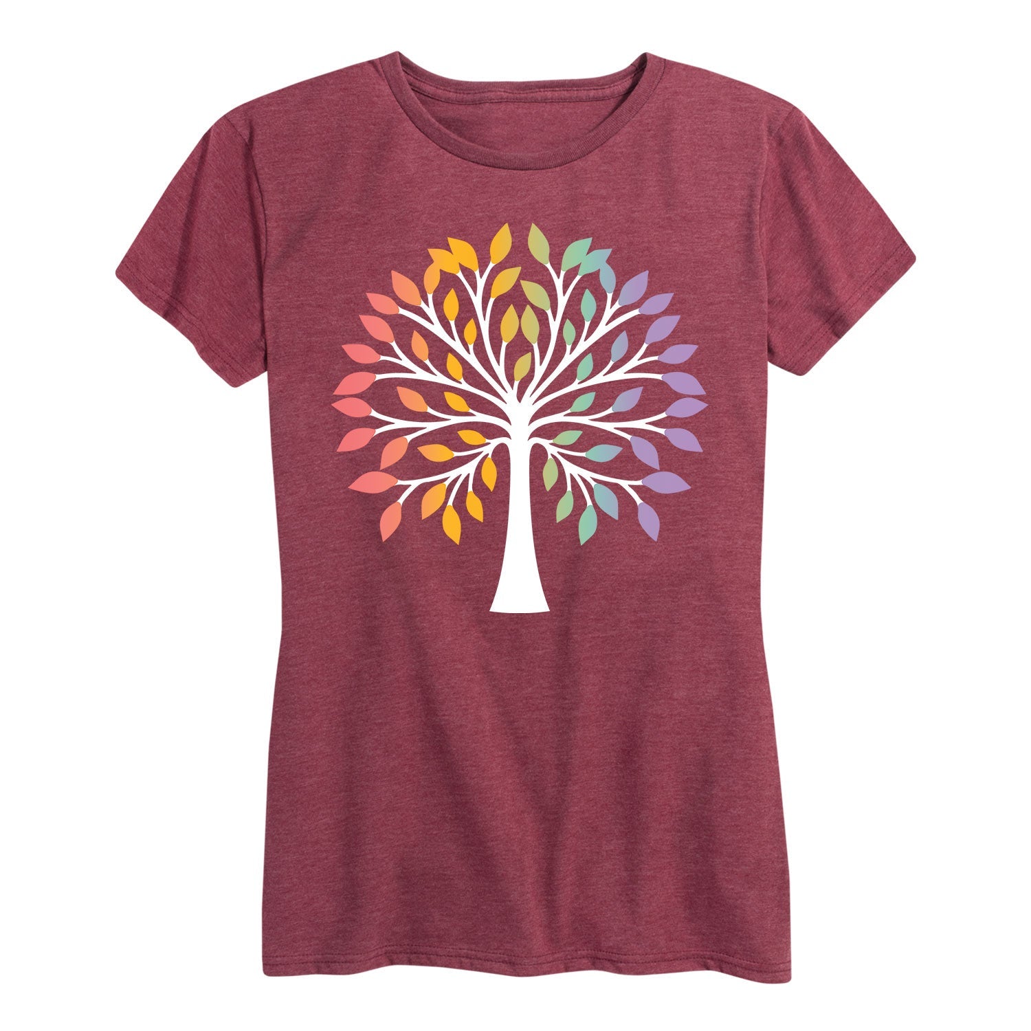 Instant Message - Rainbow Tree Of Life - Women's Short Sleeve Graphic T-shirt
