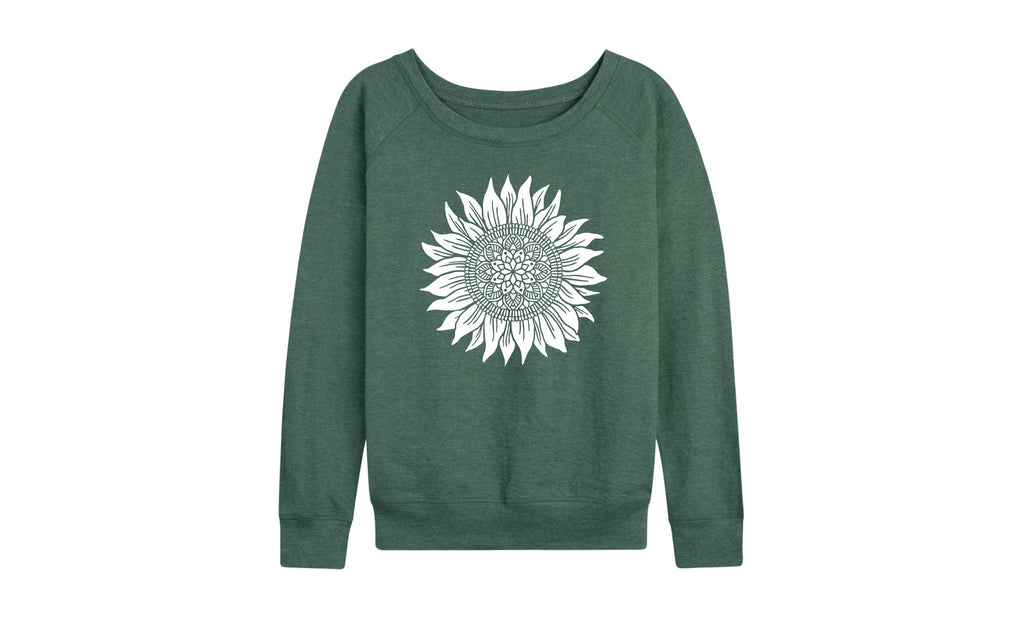 Instant Message - Decorative Daisy - Women's French Terry Long Sleeve Pullover