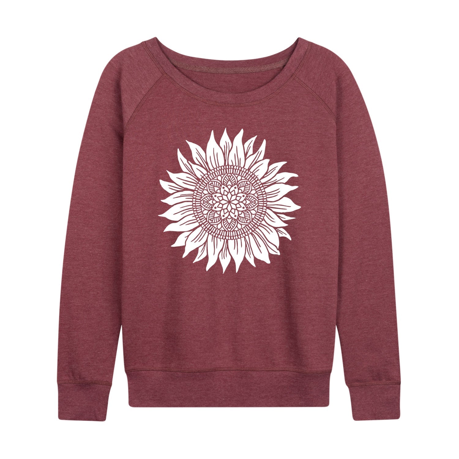 Instant Message - Decorative Daisy - Women's French Terry Long Sleeve Pullover