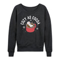 Instant Message - Cozy as Cocoa- Women's French Terry Long Sleeve Pullover
