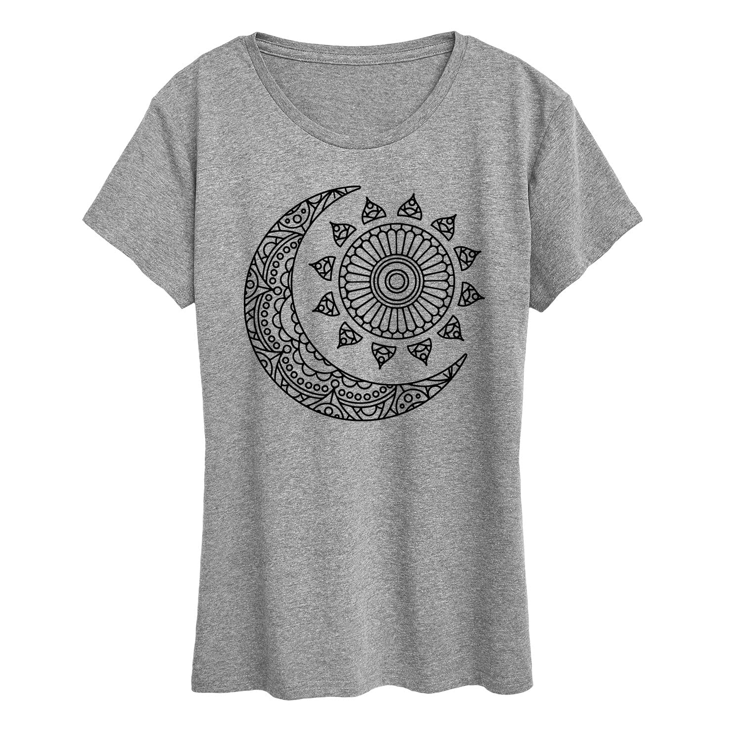 Instant Message - Decorative Sun Moon - Women's Short Sleeve Graphic T-shirt