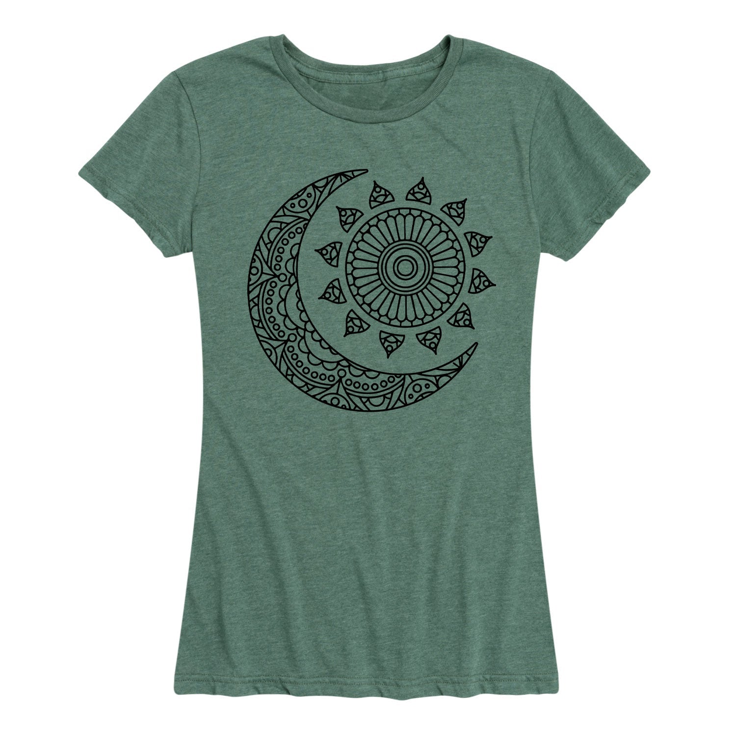 Instant Message - Decorative Sun Moon - Women's Short Sleeve Graphic T-shirt