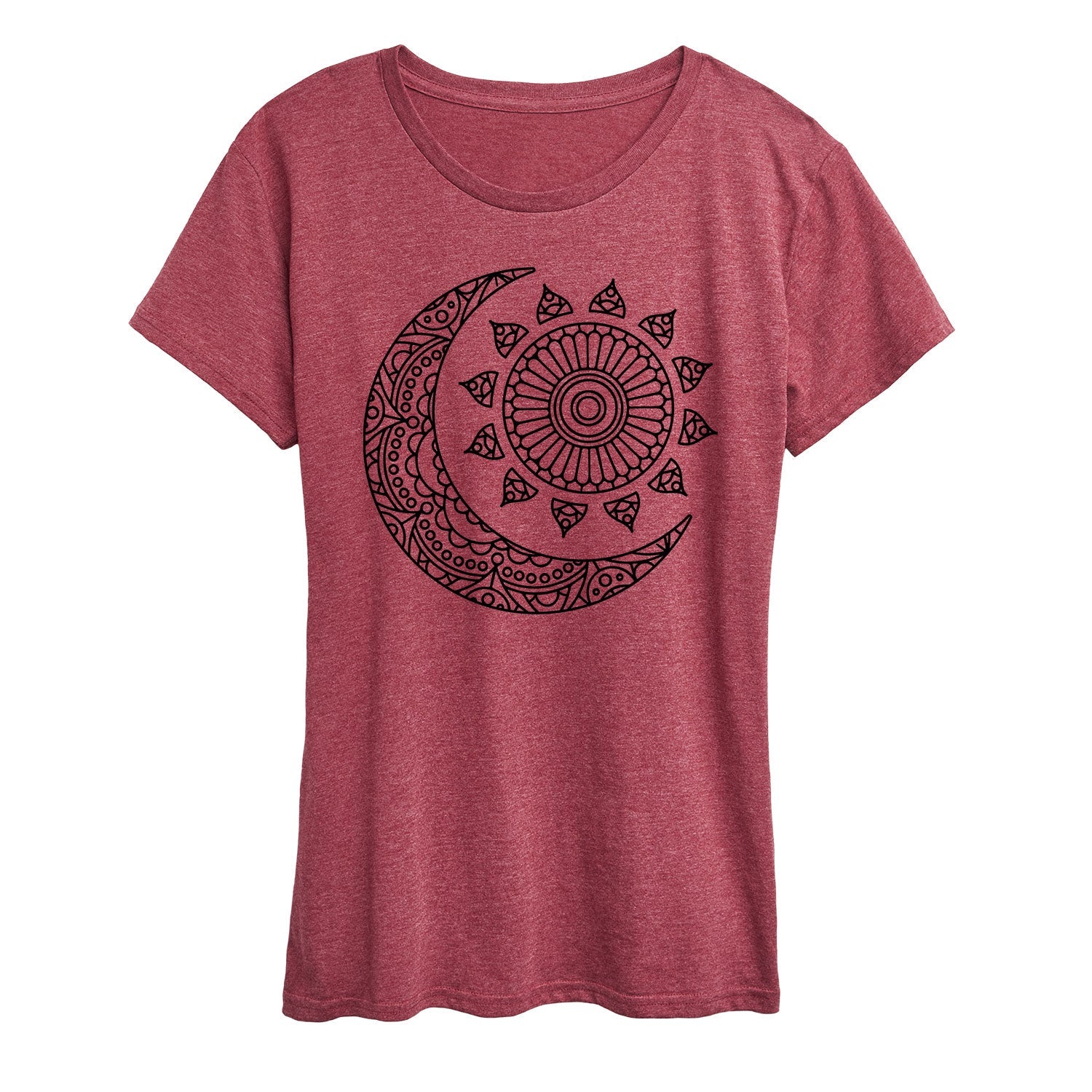 Instant Message - Decorative Sun Moon - Women's Short Sleeve Graphic T-shirt