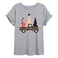Instant Message - Cheetah Print Truck- Juniors Oversized Graphic T-shirt