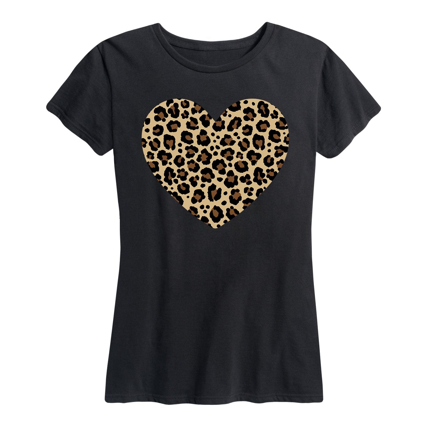 Instant Message - Leopard Heart - Women's Short Sleeve Graphic T-shirt