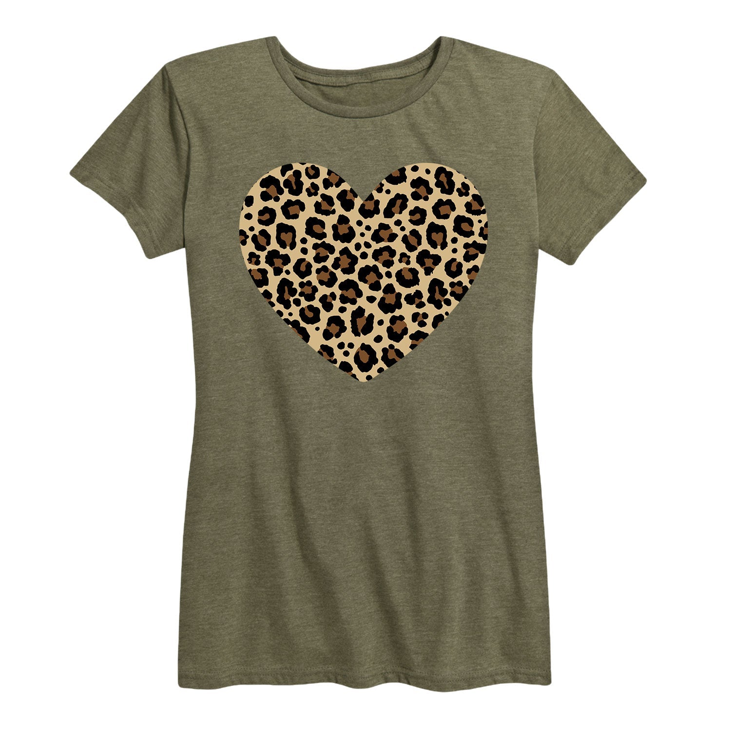 Instant Message - Leopard Heart - Women's Short Sleeve Graphic T-shirt