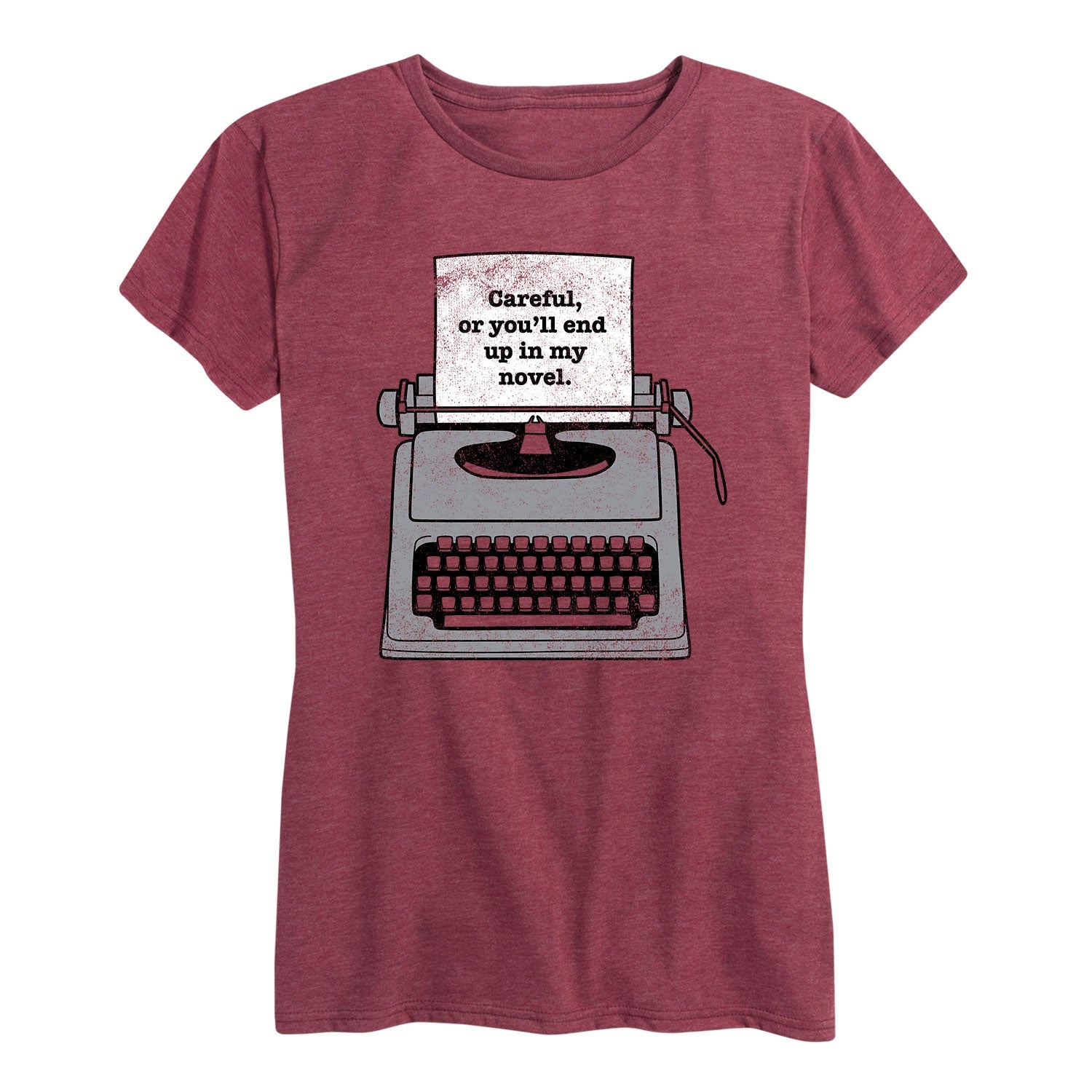 Instant Message - End Up In My Novel Typewriter - Women's Short Sleeve Graphic T-shirt
